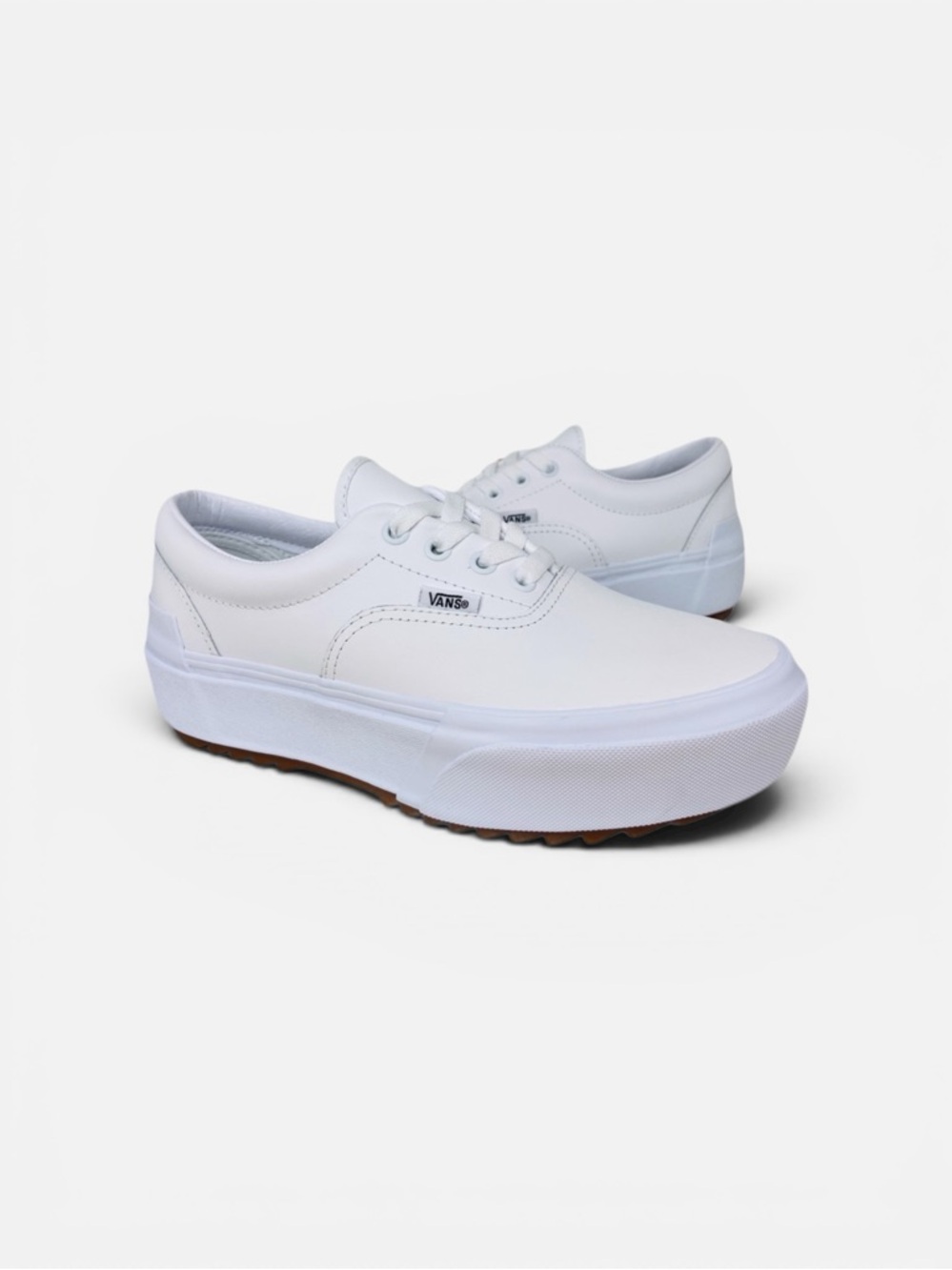 Vans Leather Era Stacked Platform True White Sneakers Women’s Size 5